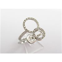 Anillo Damiata Gioielli Mujer in Oro blanco Zircone 768/102/5-D199 - 768/102/5-D199